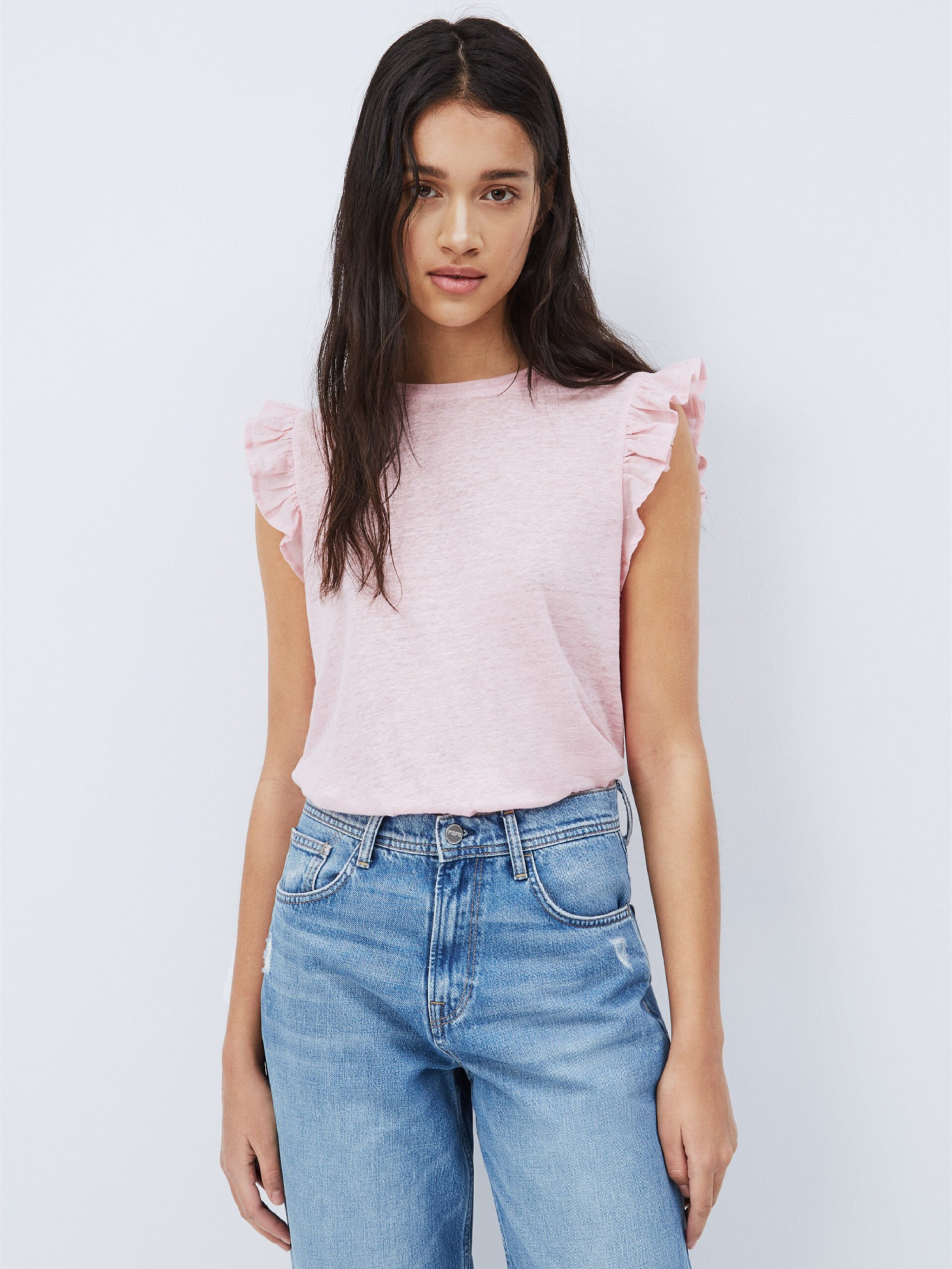 Pepe Jeans dámské růžové tričko
