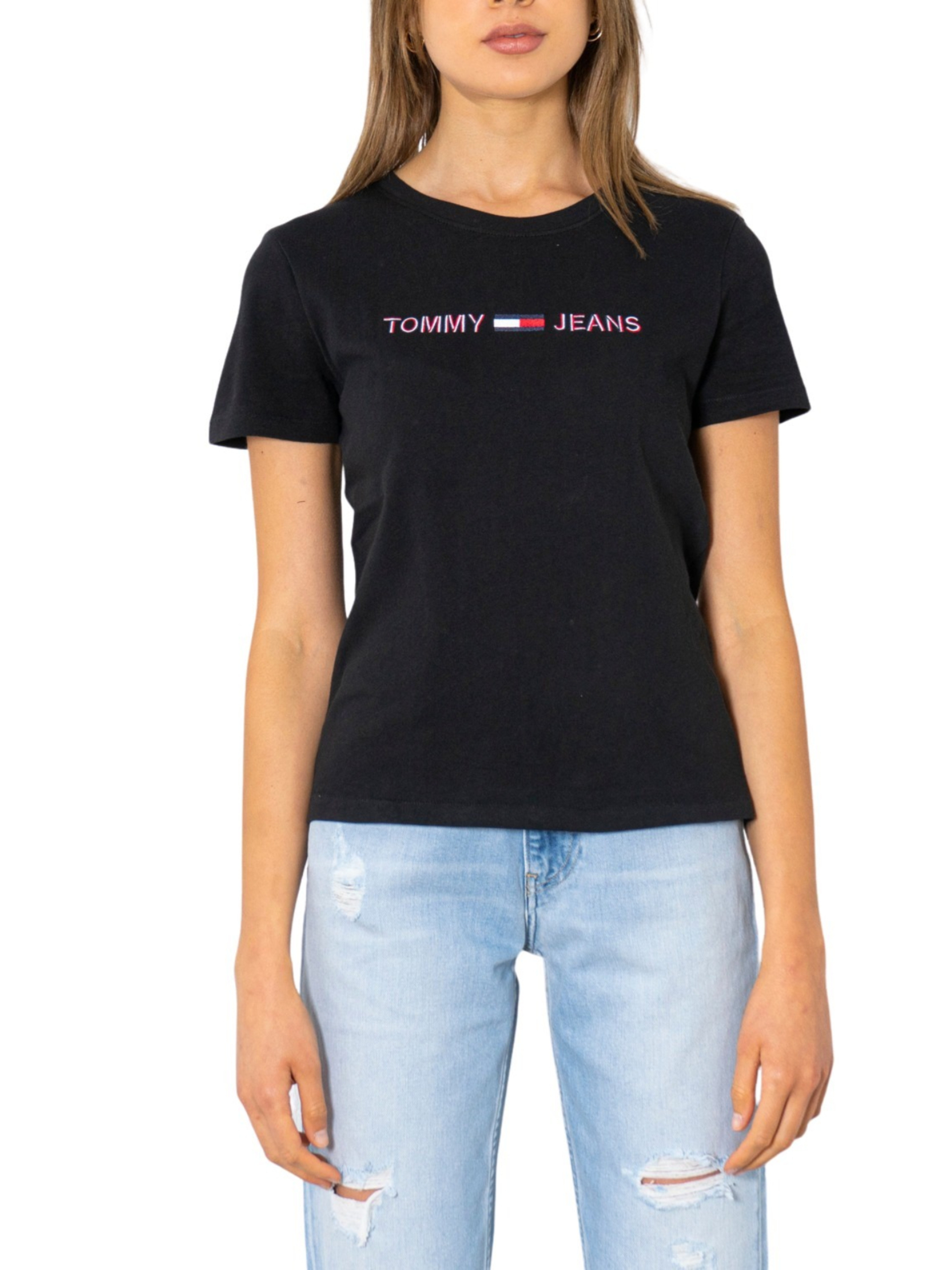 Tommy Jeans dámské černé tričko - S (BDS)