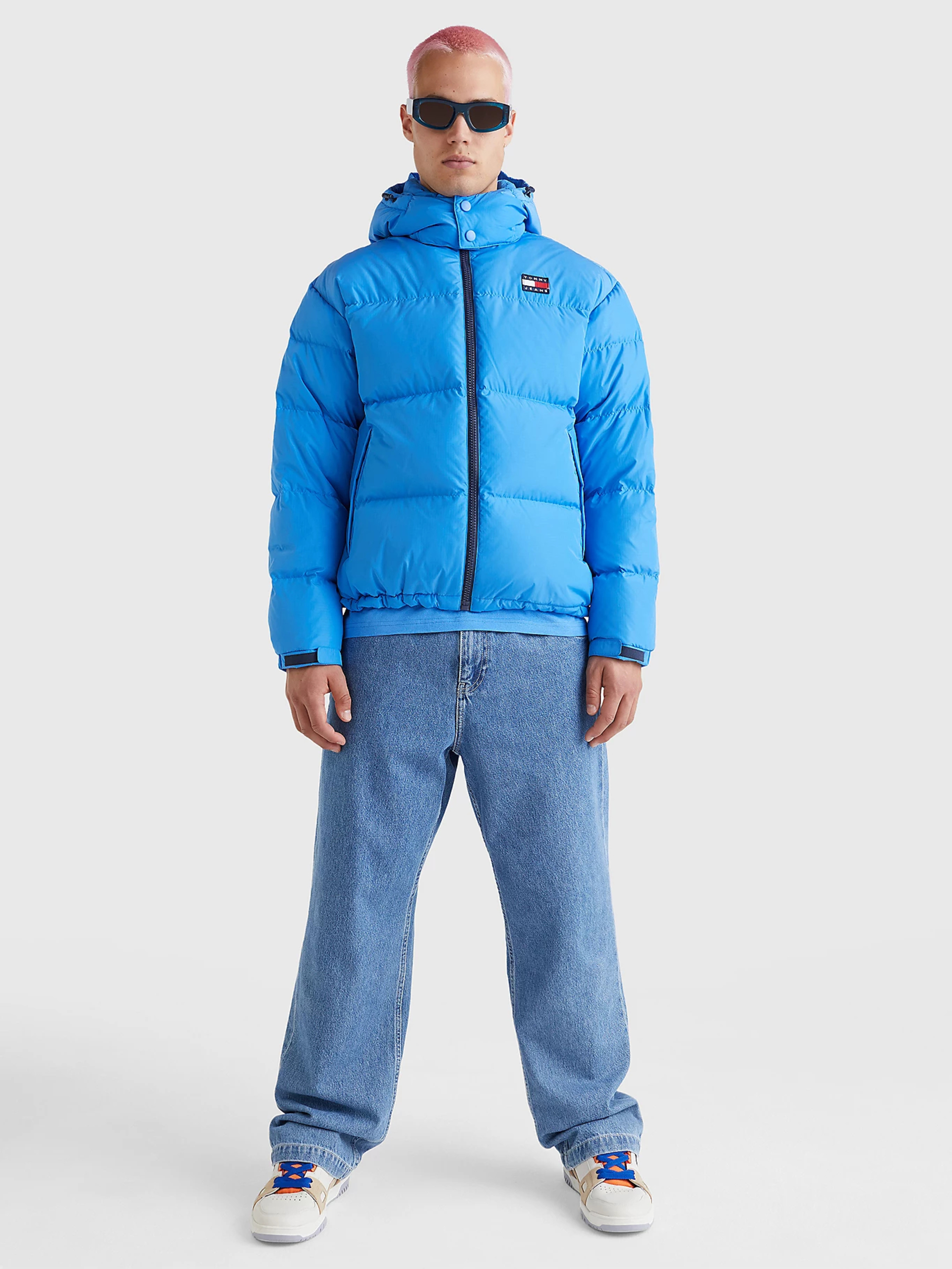 Tommy Jeans pánská modrá bunda ALASKA