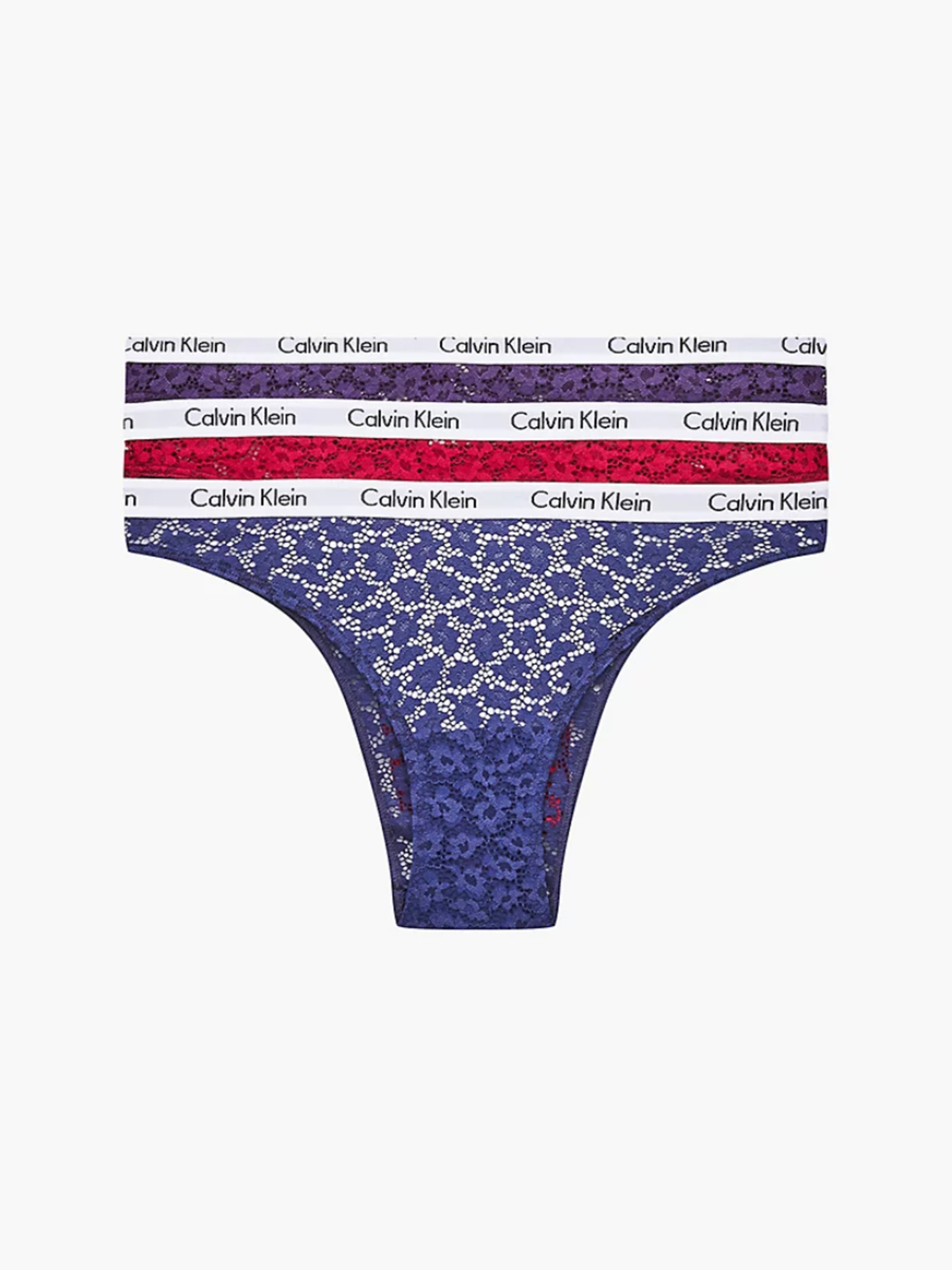 Calvin Klein dámské krajkové kalhotky  - L (W5G)