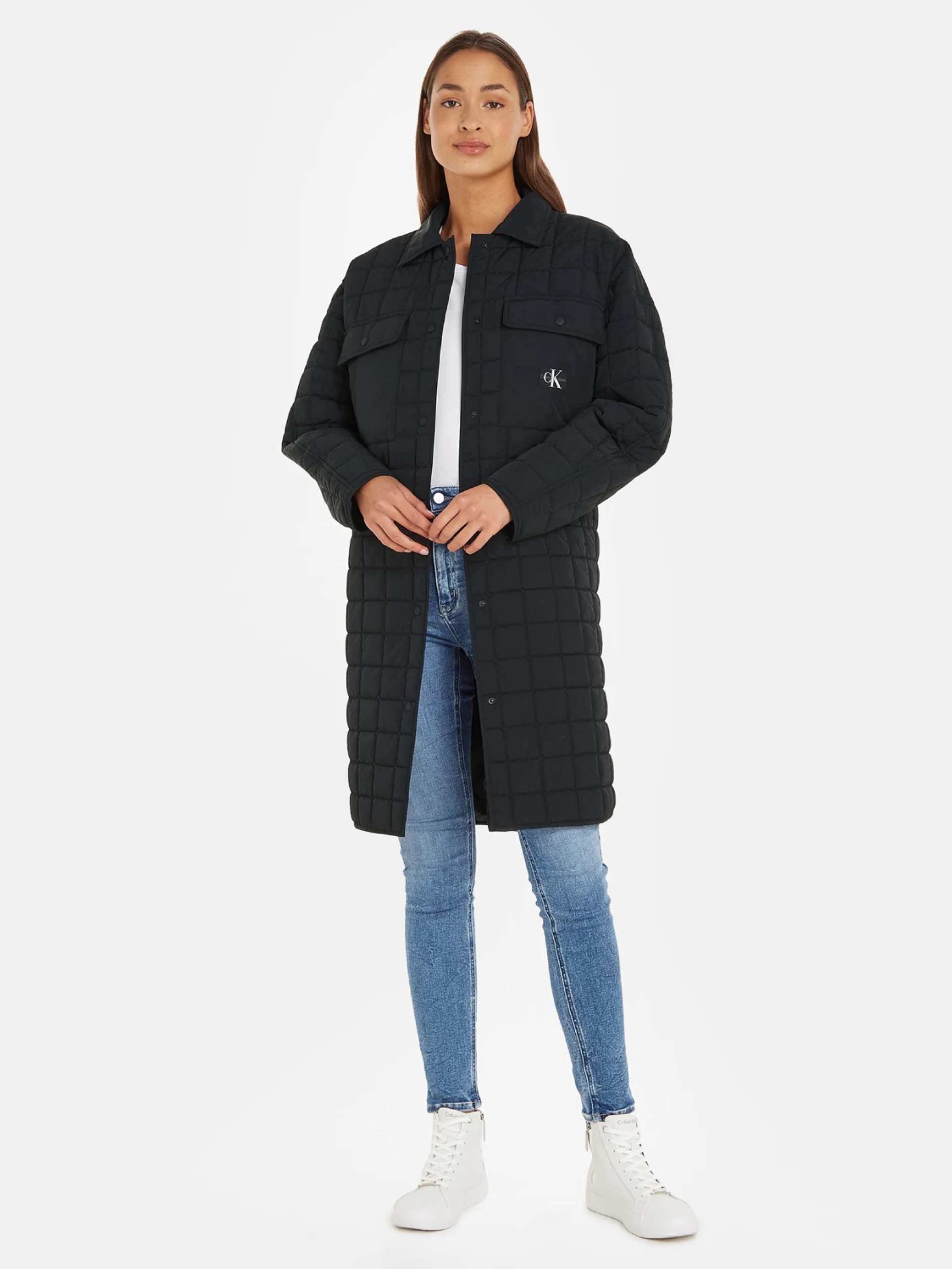 Calvin Klein dámský černý přechodový kabát - XS (BEH)
