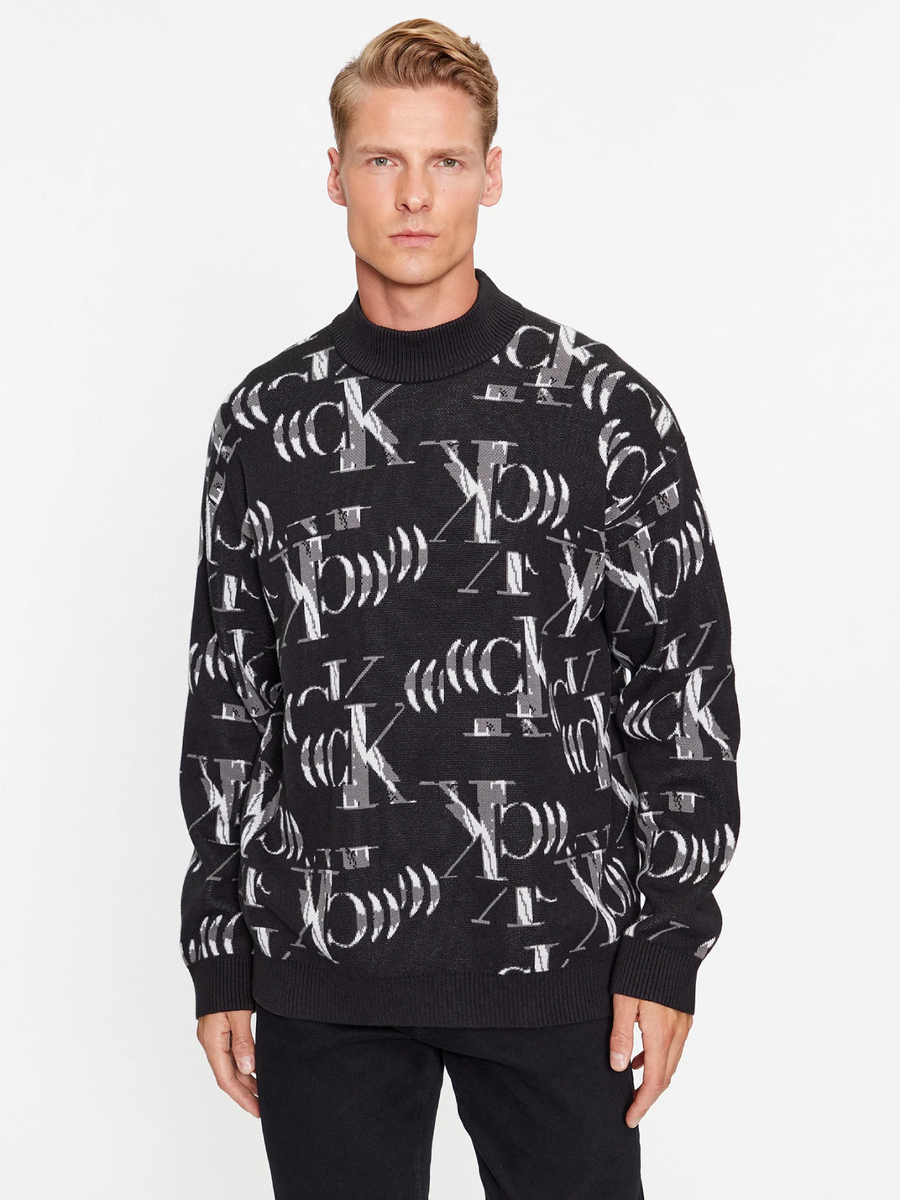 Calvin Klein pánský černý svetr - L (0GS)