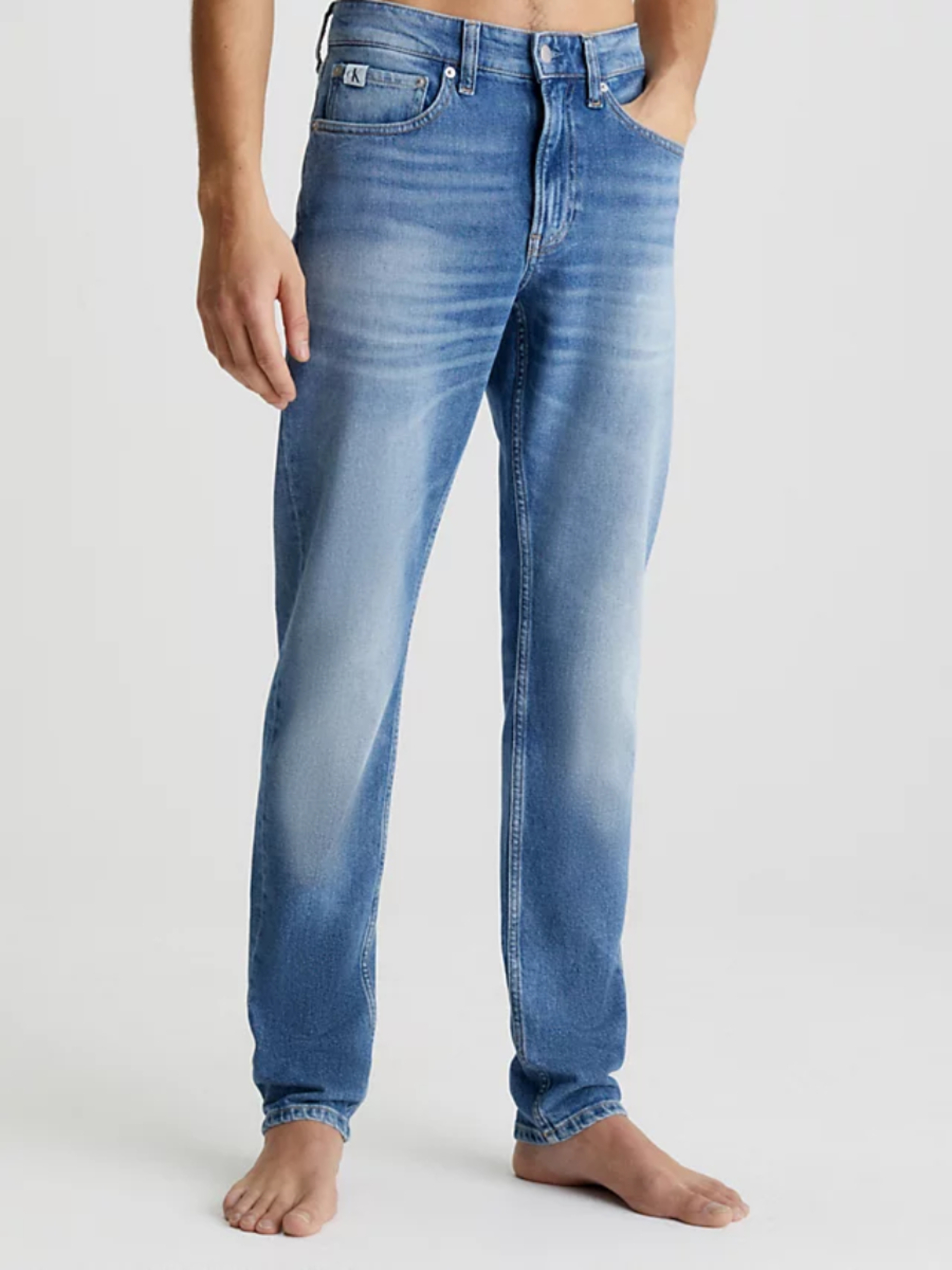Calvin Klein pánské modré džíny SLIM TAPER - 34/32 (1A4)