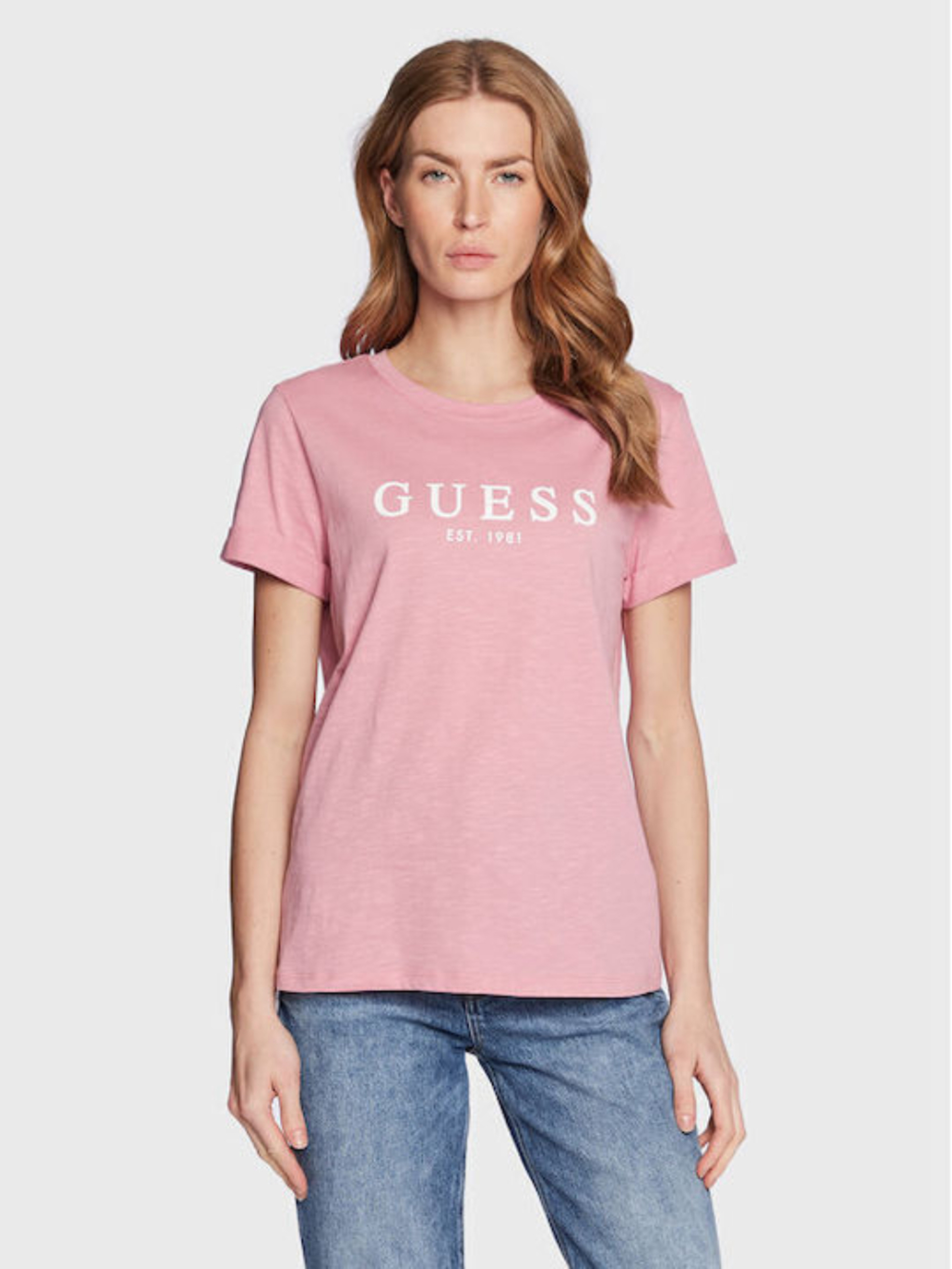 Guess dámské růžové tričko - M (G67G)