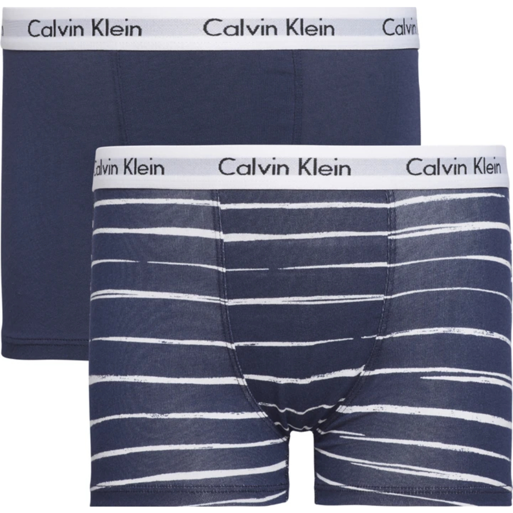Calvin Klein chlapecké modré boxerky 2pack - 10-12 (0G7)
