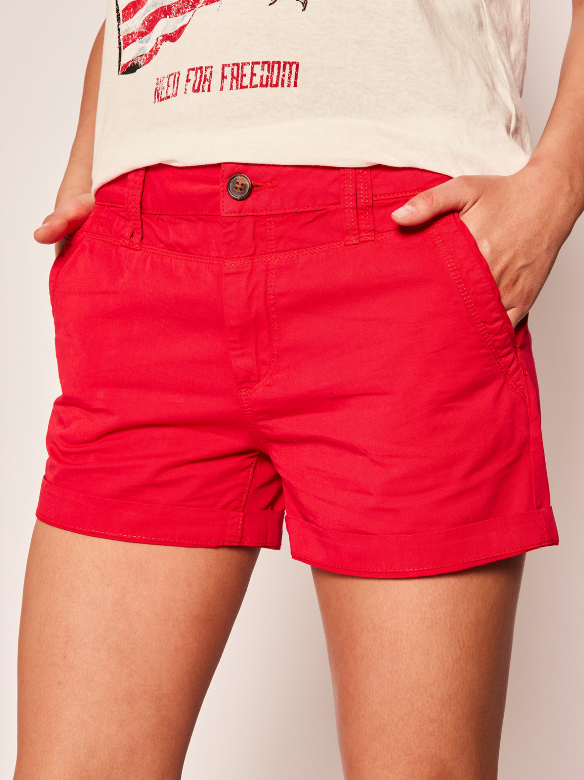 Pepe Jeans dámské červené šortky Balboa - 28 (238)