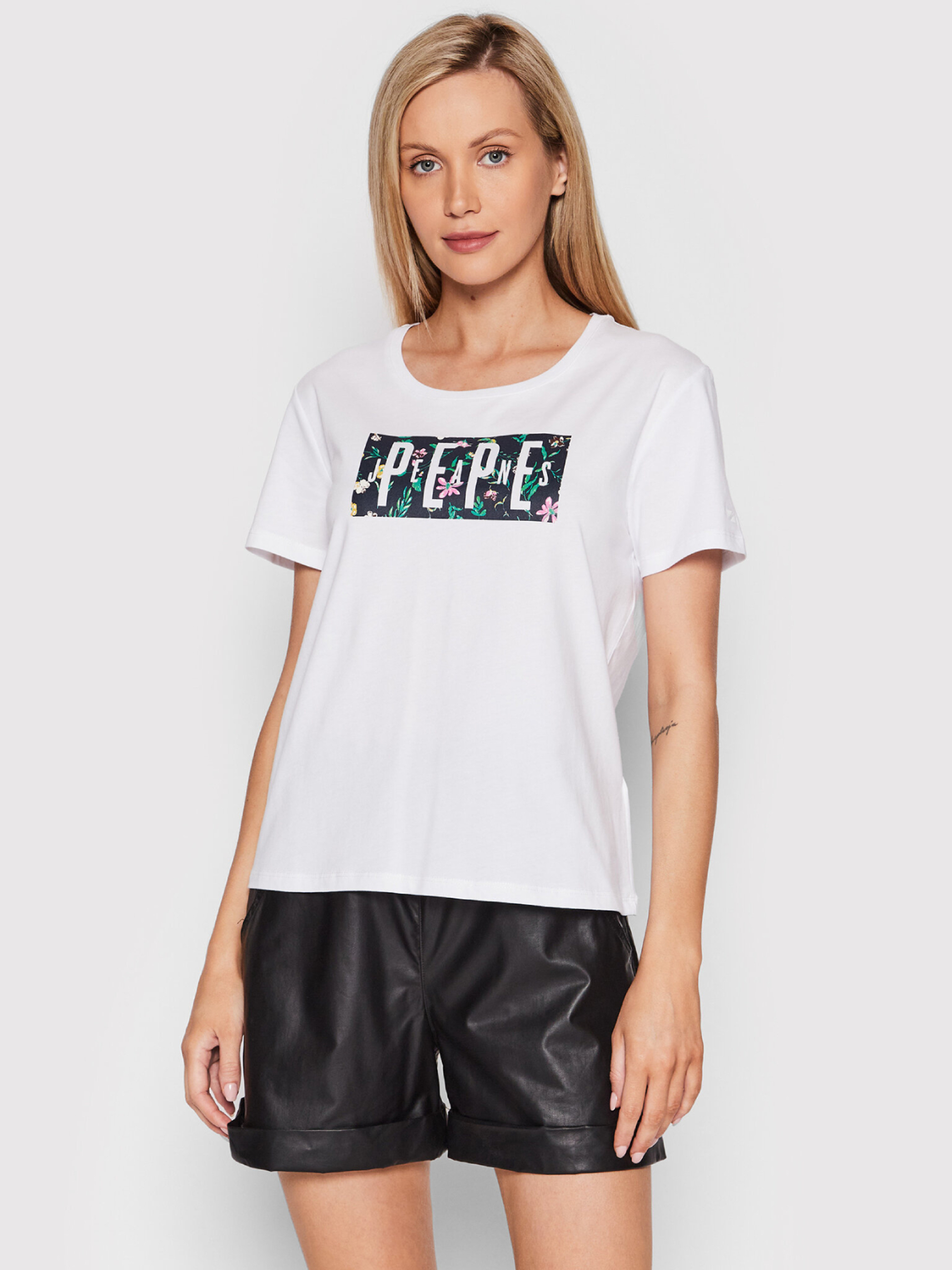 Pepe Jeans dámské bílé tričko Patsy - S (800)