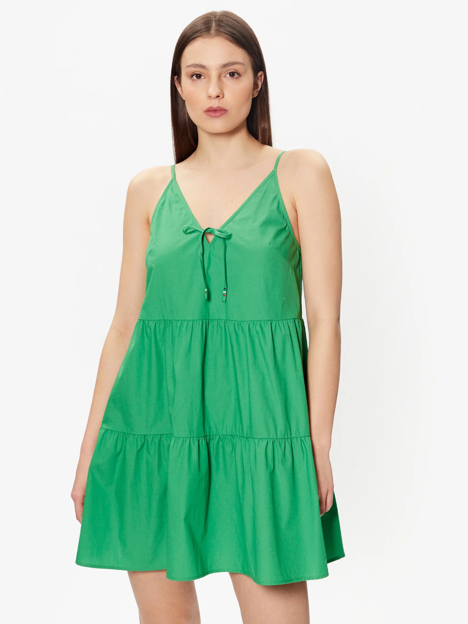 Tommy Jeans dámské zelené šaty - S (LY3)