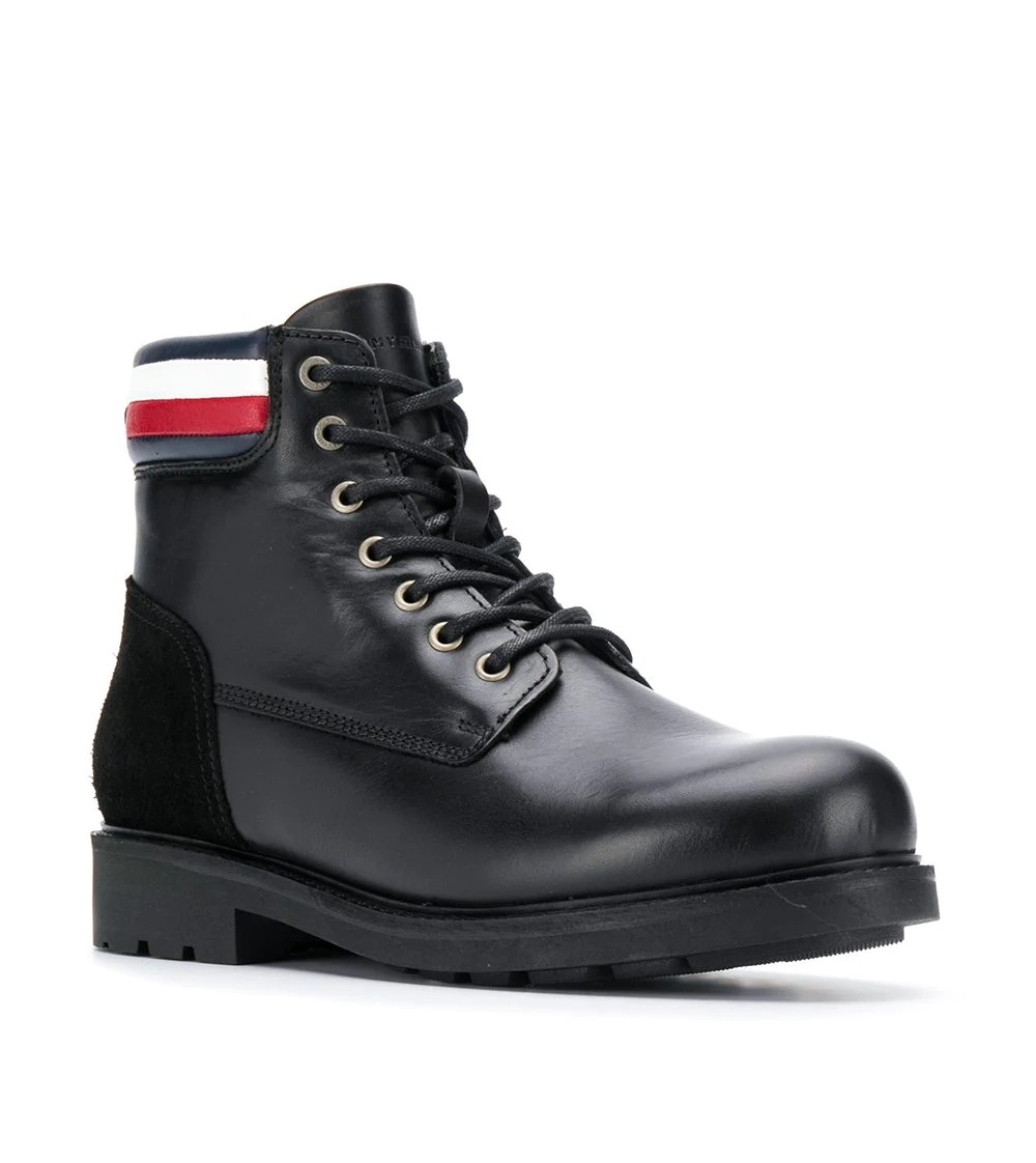 Tommy Hilfiger pánská černá kožená kotníková obuv Active - 45 (990)