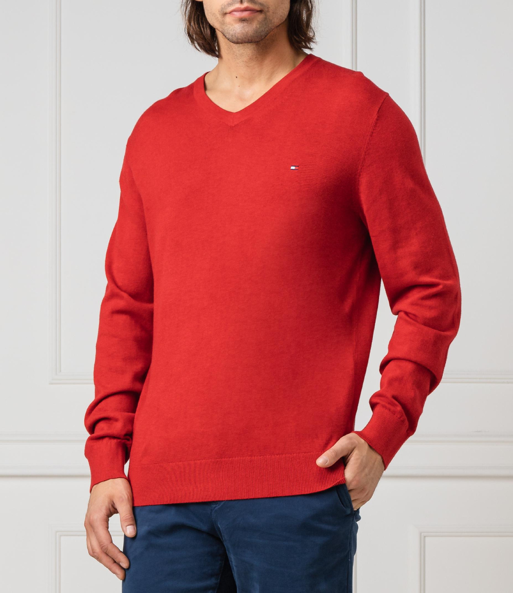 Tommy Hilfiger pánský červený svetr