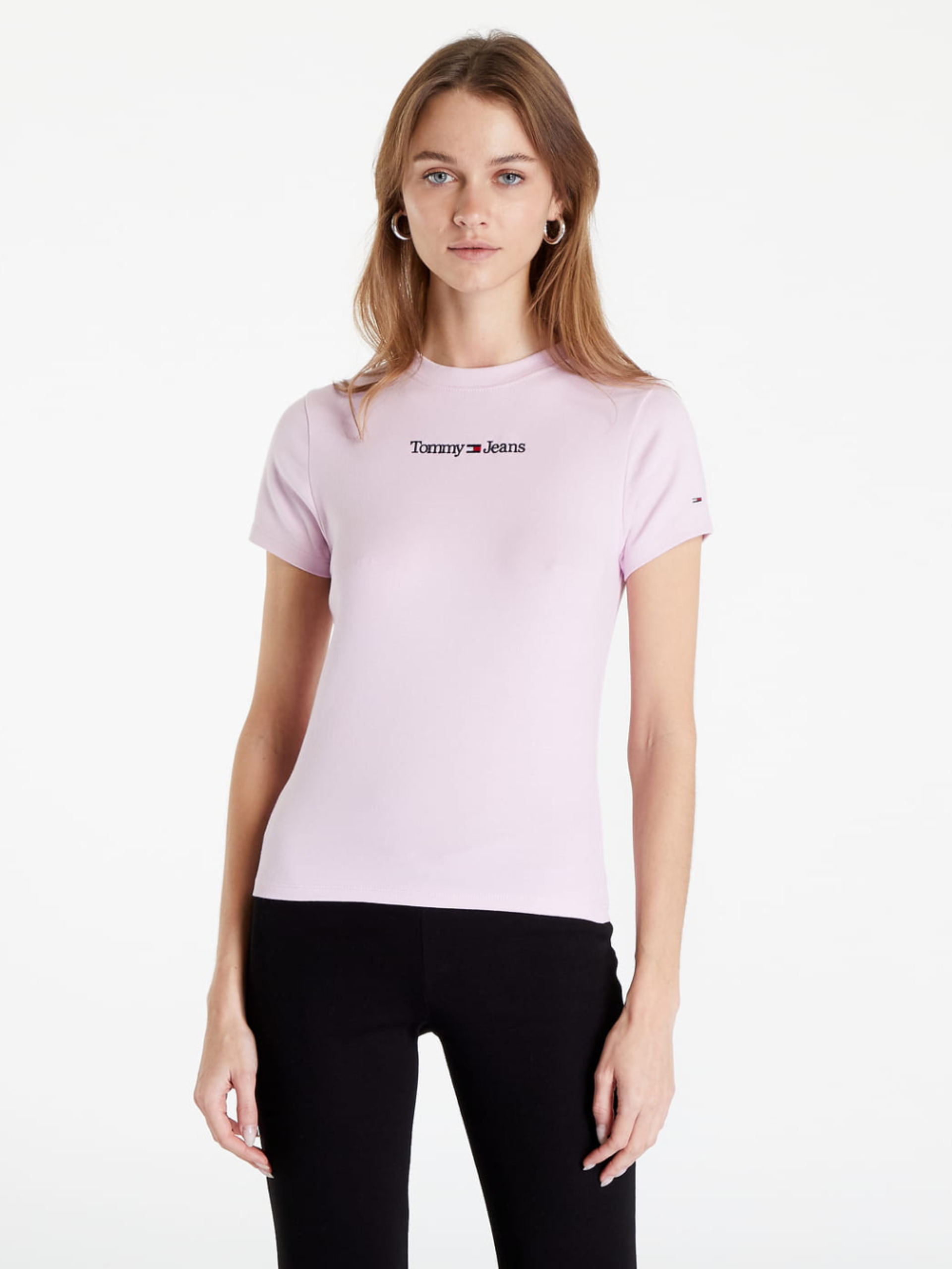 Tommy Jeans dámské růžové tričko - XL (TOB)
