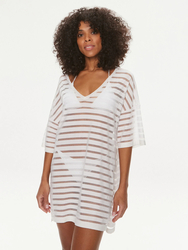 Calvin Klein dámské bílé plážové šaty  - XS (YCD)