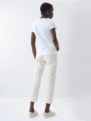 Salsa Jeans dámské bílé tričko  - M (1)