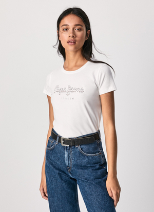 Pepe Jeans dámské bílé tričko BEATRICE - XS (802)