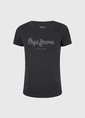Pepe Jeans dámské černé tričko BEATRICE  - L (999)