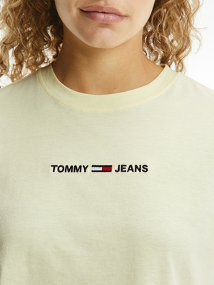 Tommy Jeans dámské žluté triko - S (ZHH)