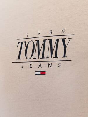 Tommy Jeans dámské béžové triko - L (ABI)