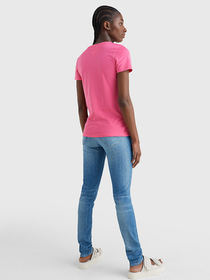 Tommy Jeans dámské růžové triko - XS (THW)