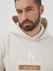 Calvin Klein pánská béžová mikina - XL (ACF)