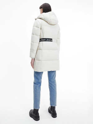 Calvin Klein dámská krémová bunda - L (ACF)