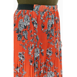 Pepe Jeans dámská oranžová sukně s květy Cheline - XS (0AA)