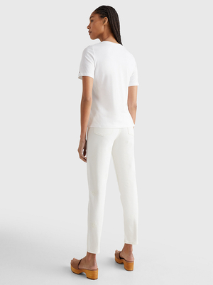 Tommy Hilfiger dámské bílé tričko - S (01W)