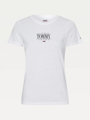 Tommy Jeans dámské bílé triko - XS (YBR)