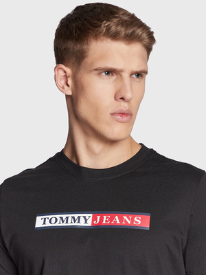 Tommy Jeans pánské černé tričko Essential - S (BDS)