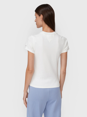 Tommy Jeans dámské bílé tričko - XS (YBL)