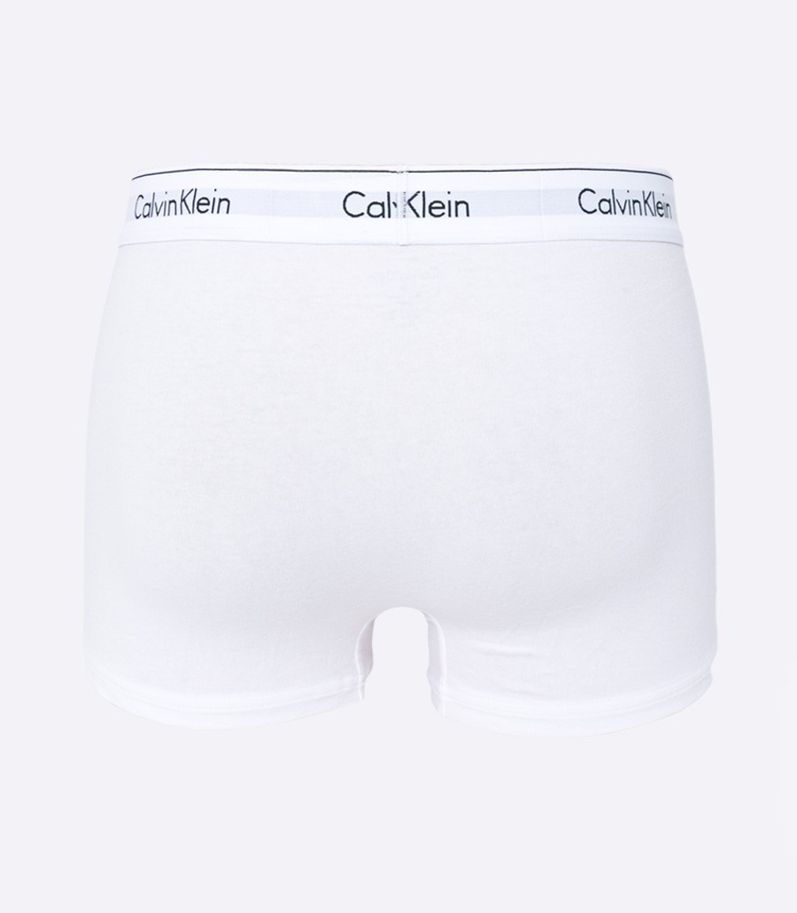 detail Calvin Klein pánské bílé boxerky 2pack