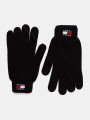 detail Tommy Jeans pánské černé rukavice