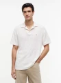 detail Tommy Hilfiger pánské krémové polo tričko