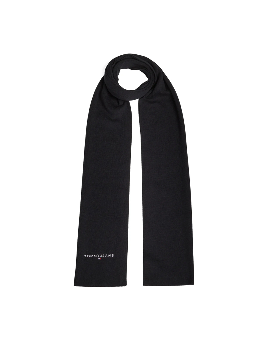 detail Tommy Jeans pánská černá šála