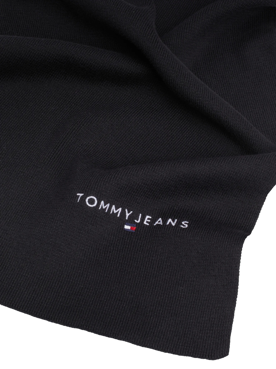 detail Tommy Jeans pánská černá šála