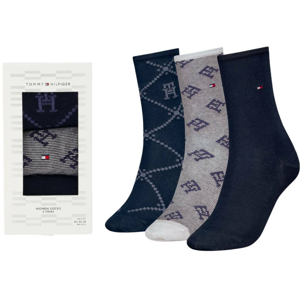 detail Tommy Hilfiger dámské ponožky 3 pack