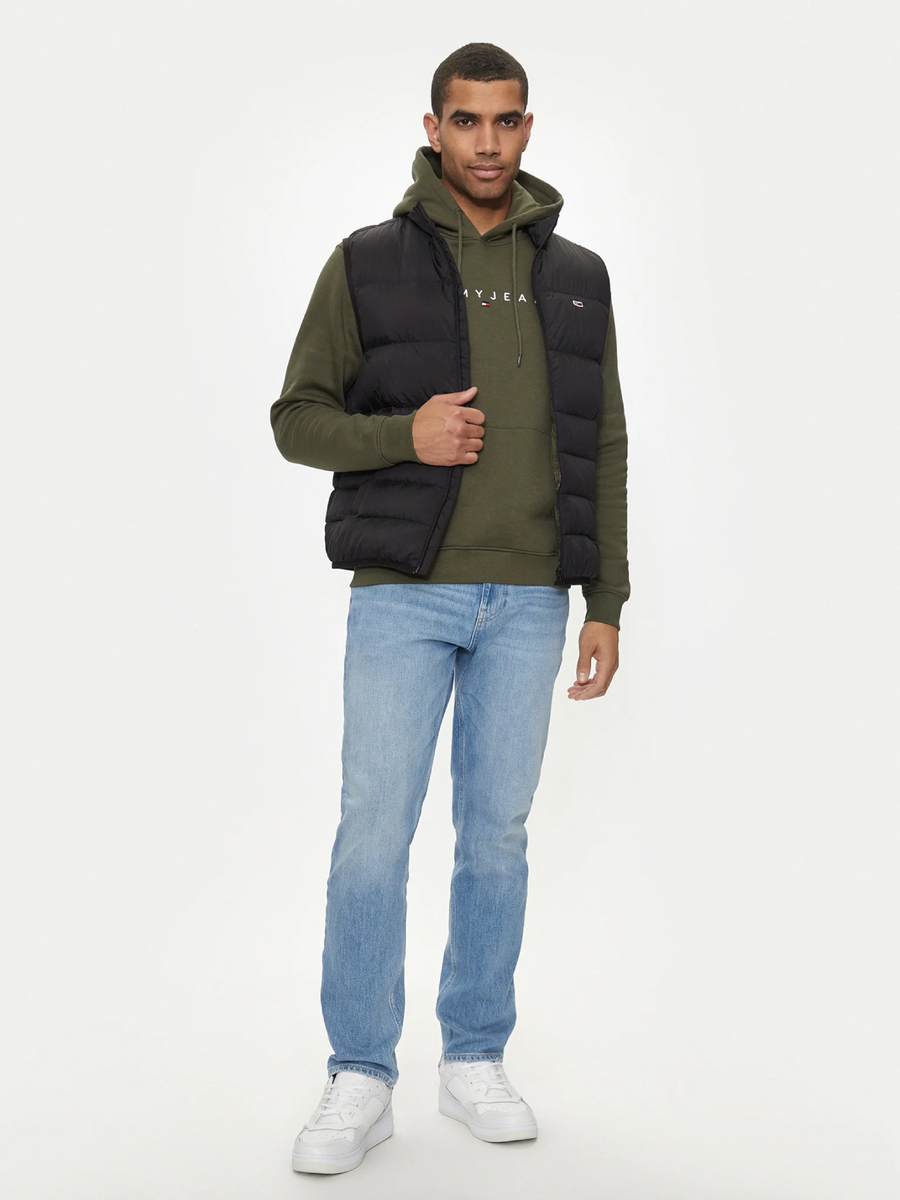 detail Tommy Jeans pánská černá vesta