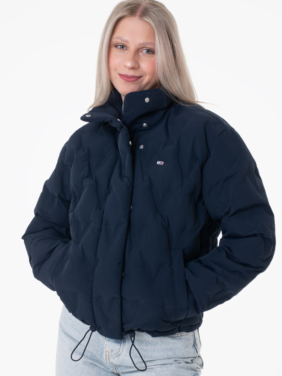 detail Tommy Jeans dámská tmavě modrá bunda