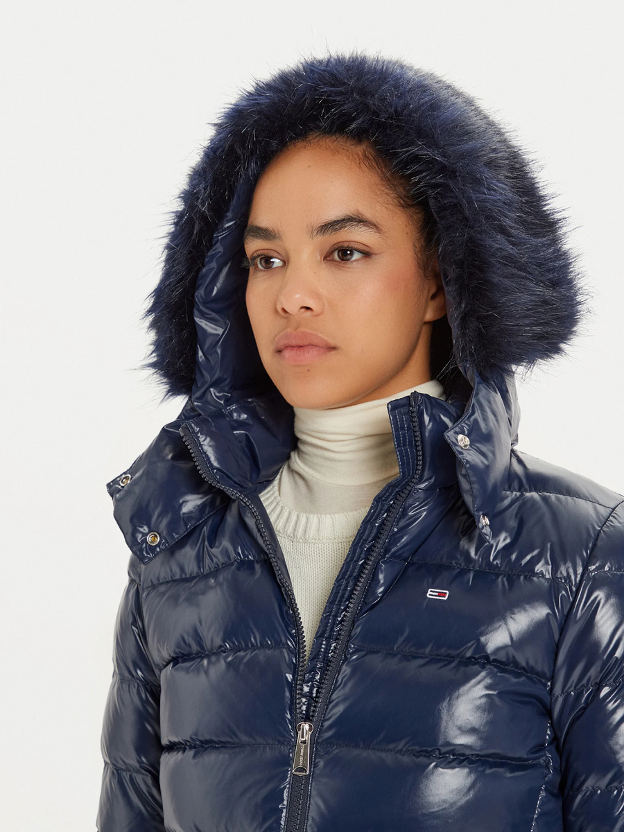 detail Tommy Jeans dámská modrá bunda