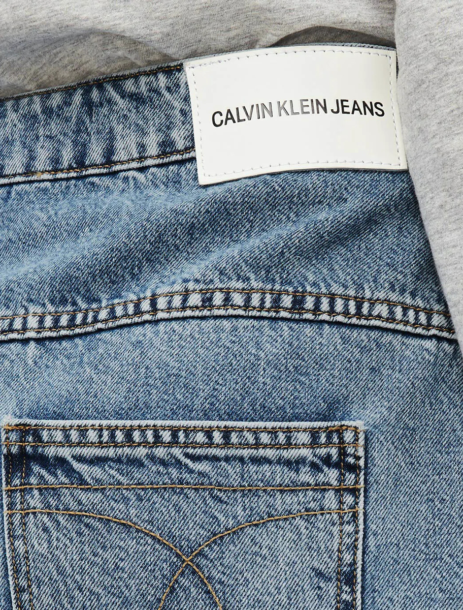 detail Calvin Klein dámská džínová sukně Button