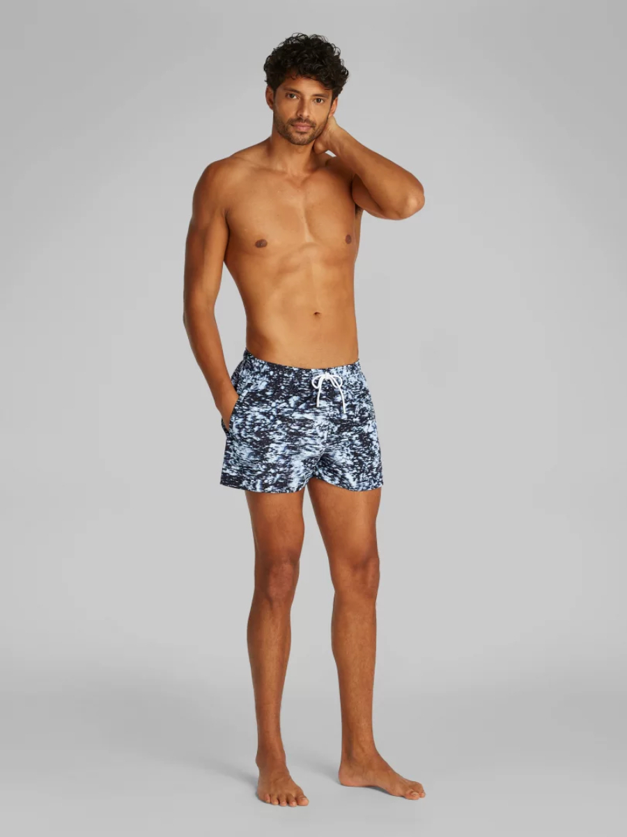 detail Calvin Klein pánské modročerné plavky