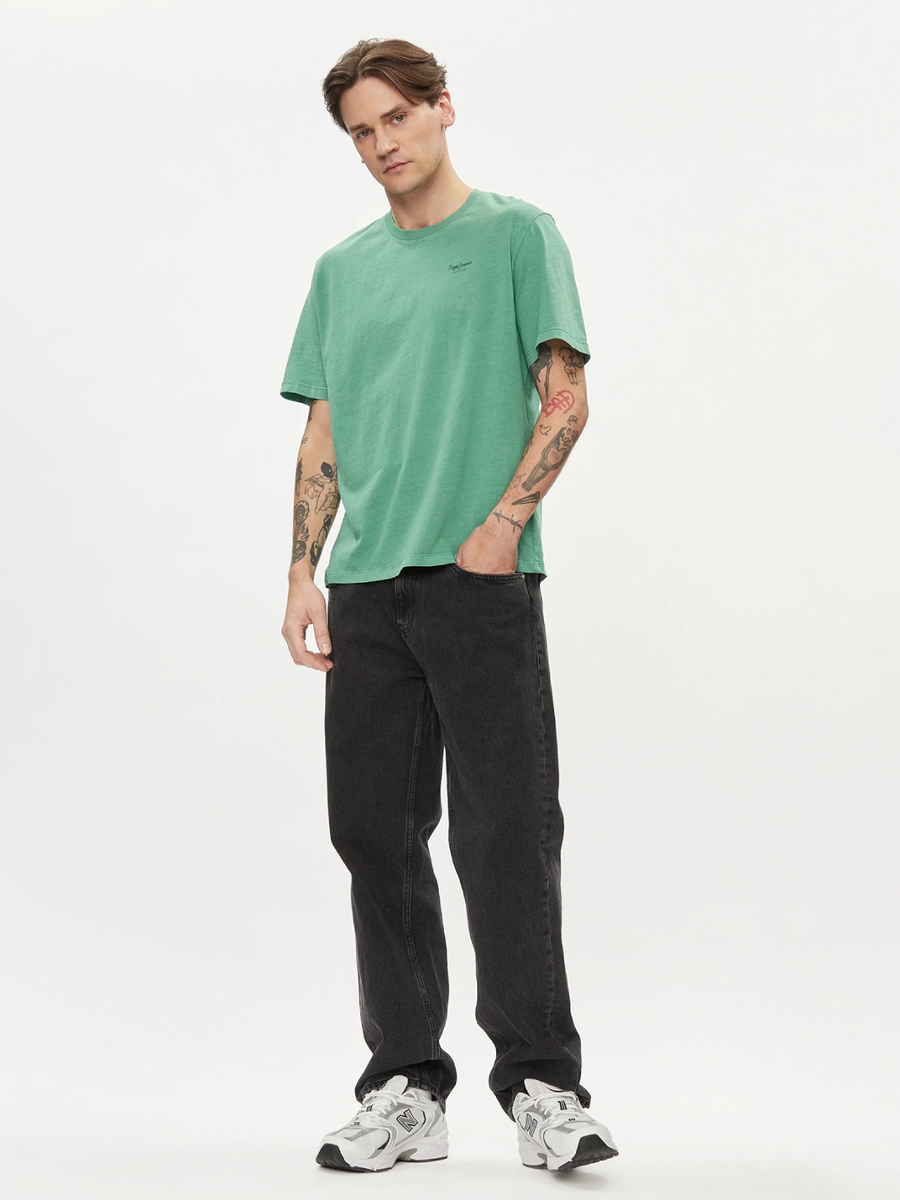 detail Pepe Jeans pánské zelené tričko