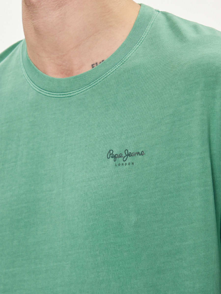 detail Pepe Jeans pánské zelené tričko