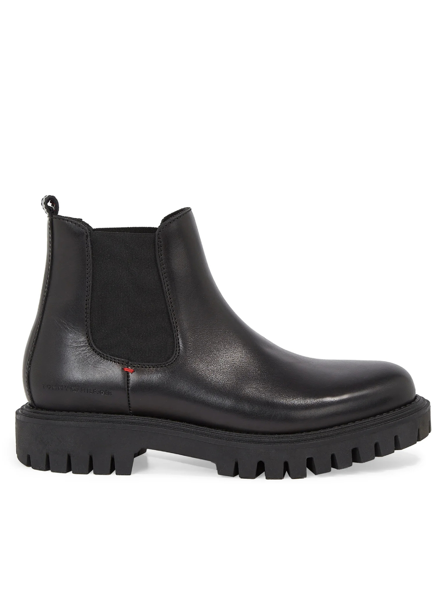 detail Tommy Hilfiger pánské černé boty