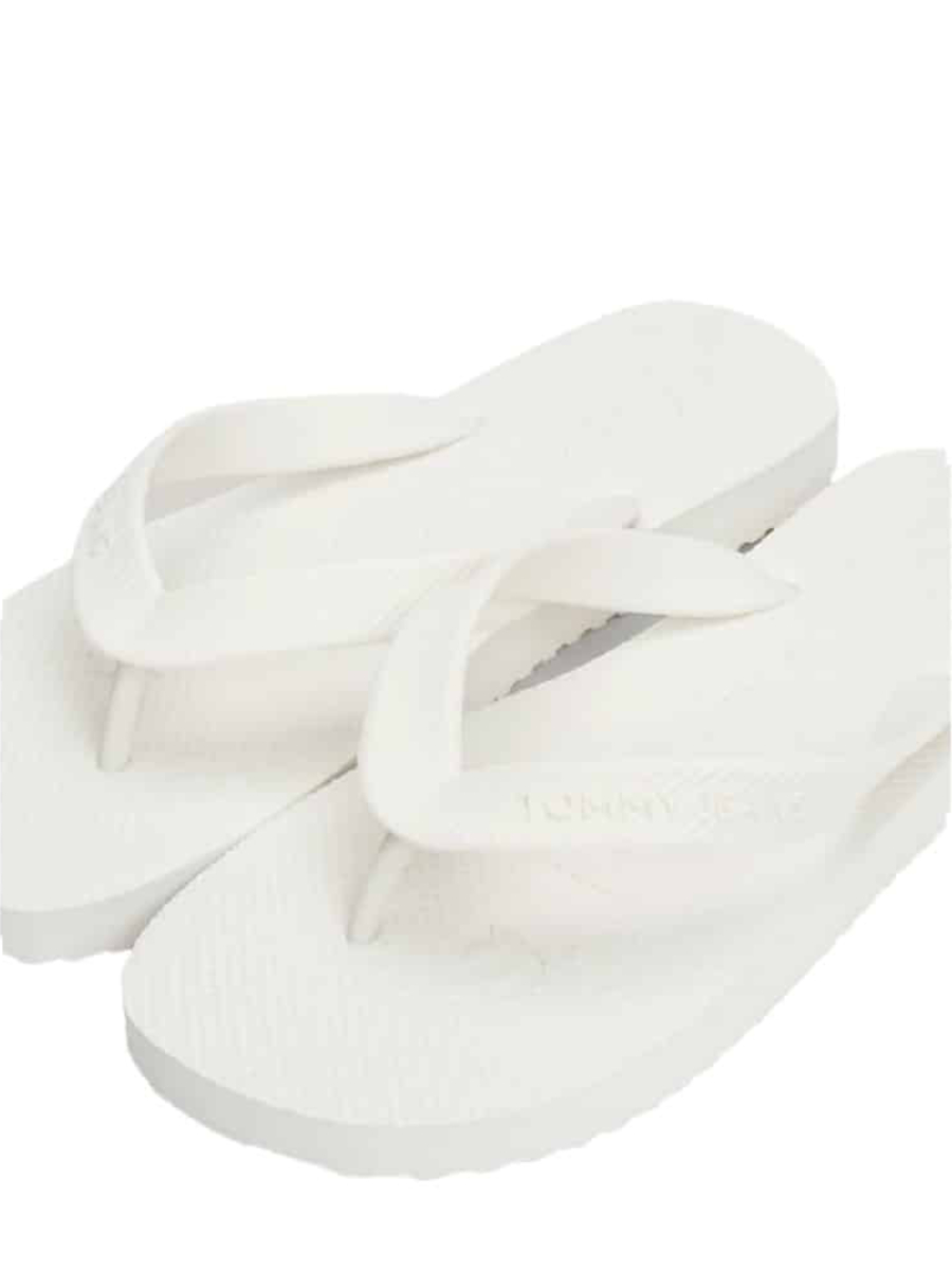 detail Tommy Jeans dámské bílé žabky