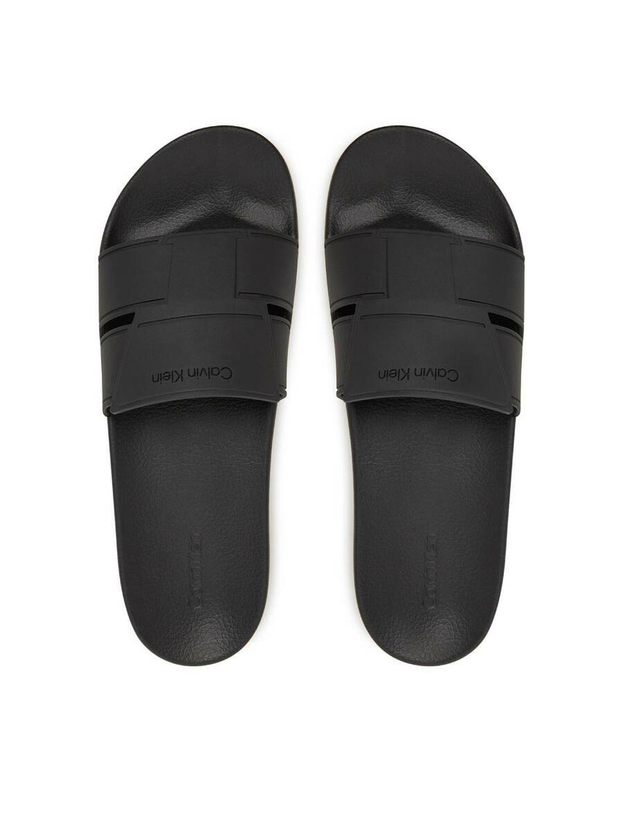 detail Calvin Klein pánské černé pantofle