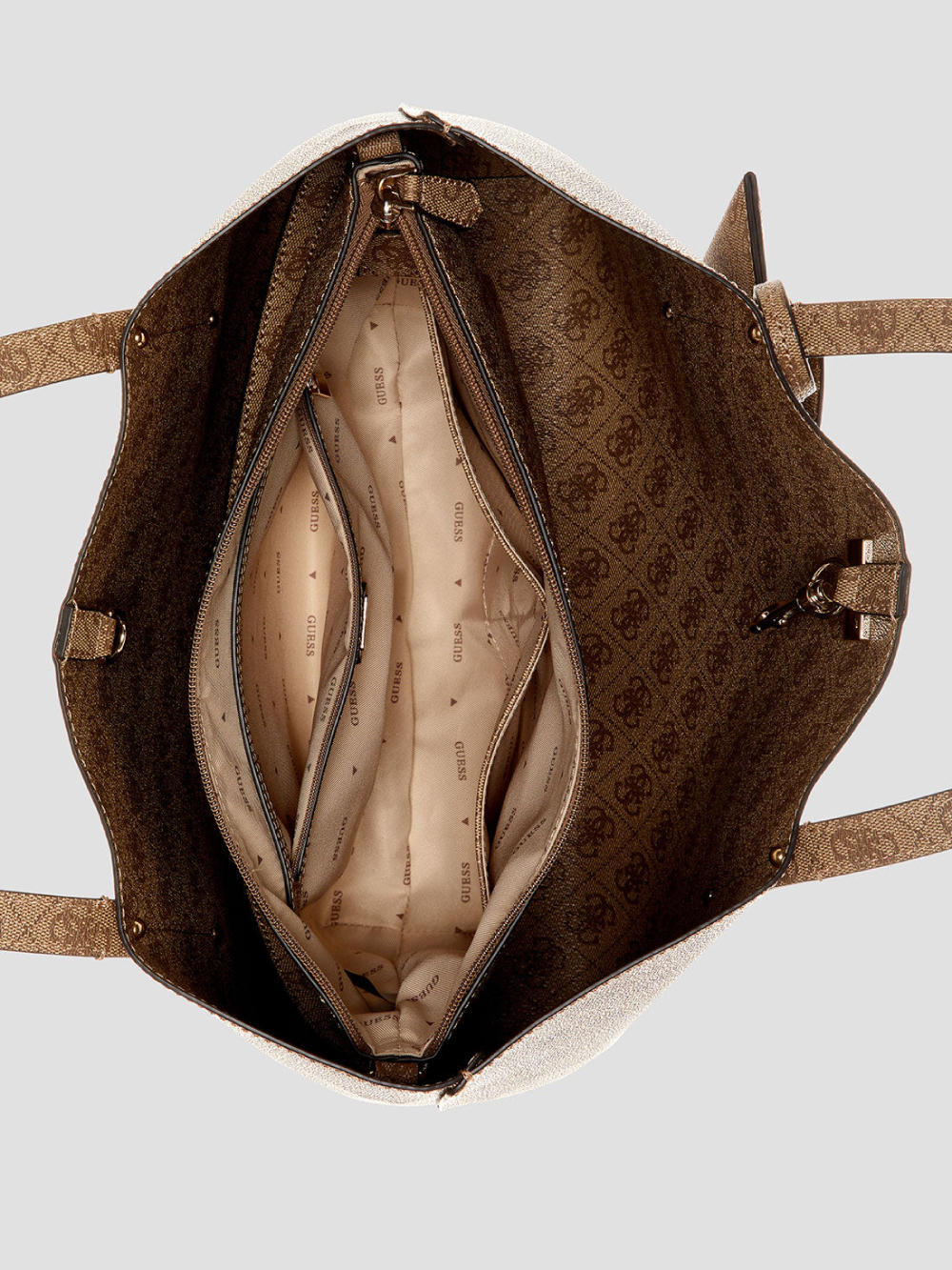 detail Guess dámská béžová kabelka