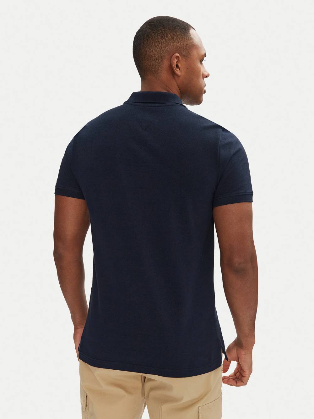 detail Tommy Jeans pánské modré triko