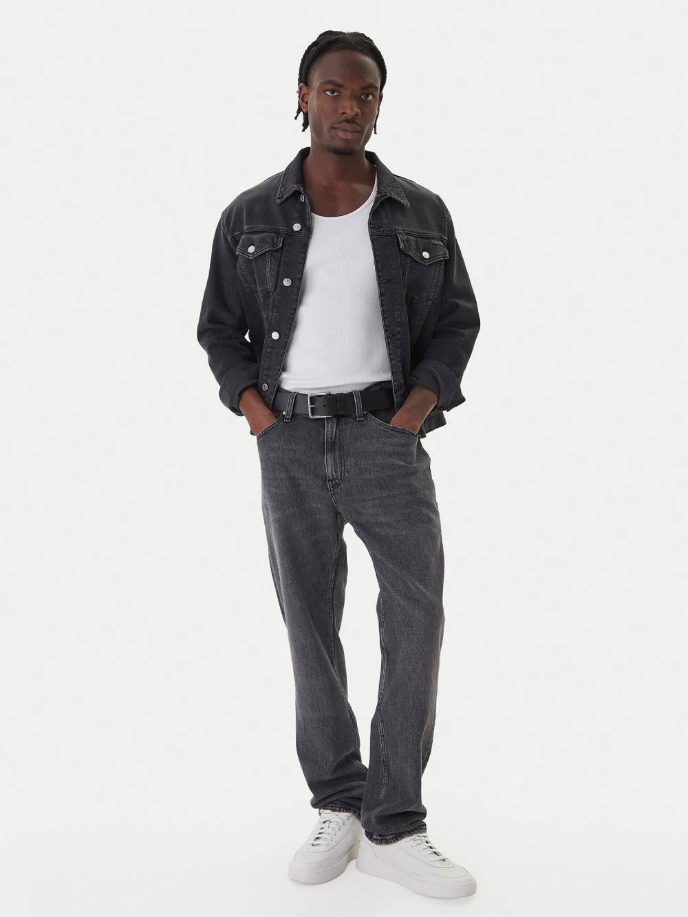 detail Tommy Jeans pánské černé džíny