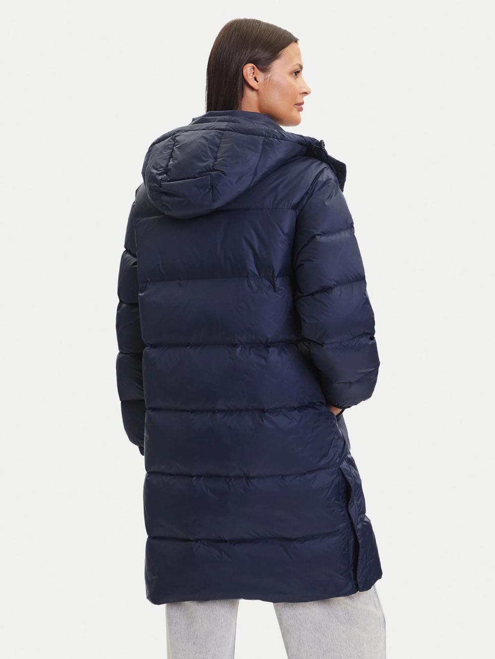 detail Calvin Klein dámská modrá bunda