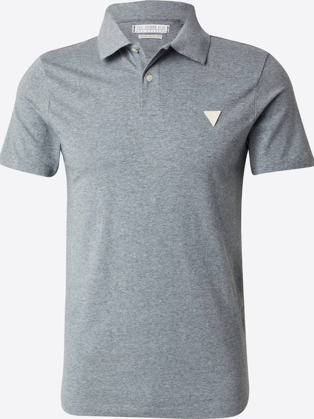 detail Guess pánské šedé polo tričko